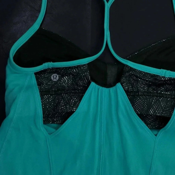 Lululemon | Roll Out Tank | Built in Bra | Bali Breeze/ Jazzy Green - Picture 3 of 7
